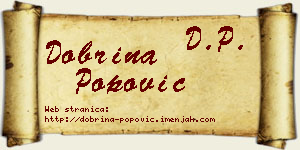 Dobrina Popović vizit kartica